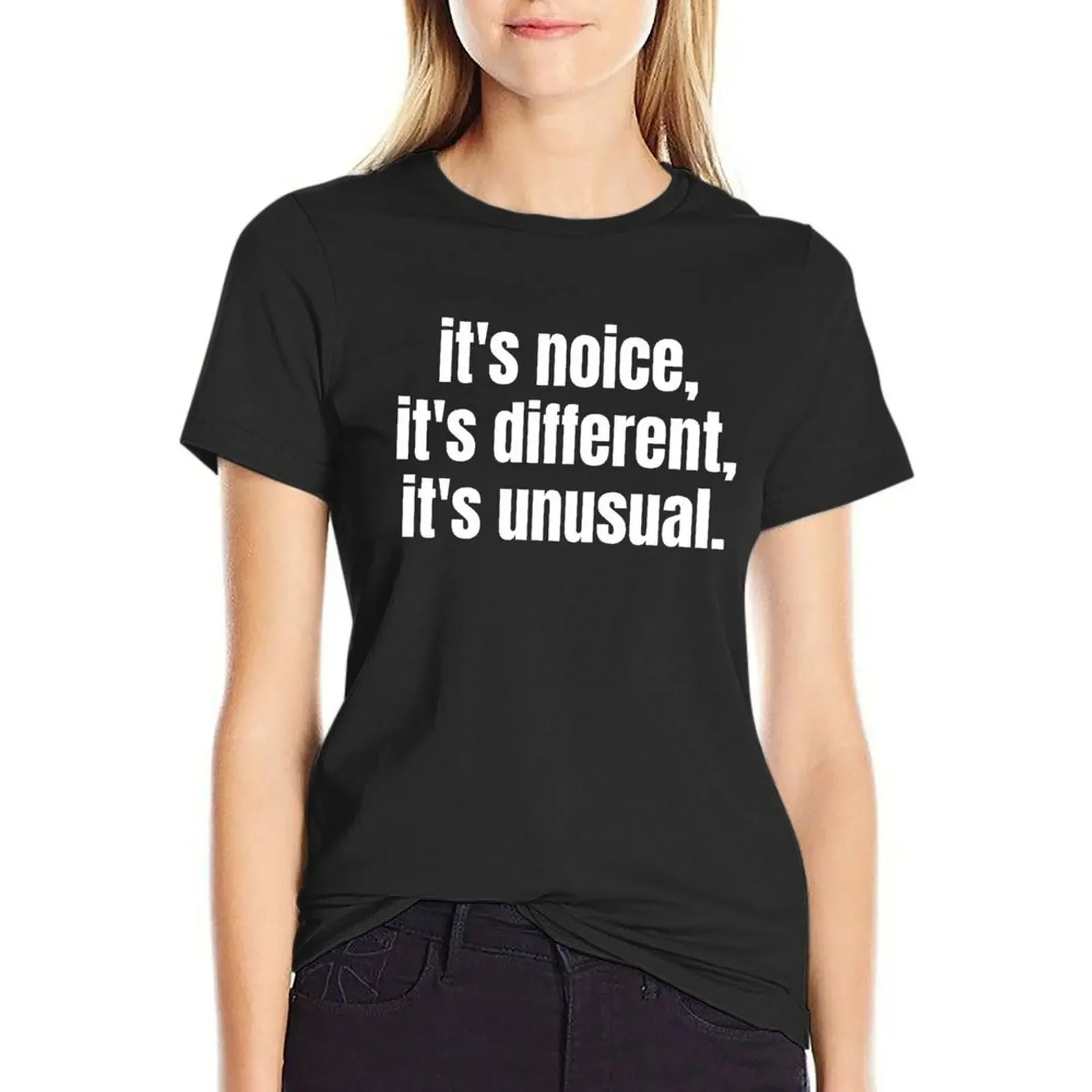 It’s noice, it’s different, it’s unusual – Kath and Kim, T-Shirt shirts graphic tees tees Woman clothes
It’s noice, it’s different, it’s unusual – Kath and Kim, T-Shirt shirts graphic tees tees Woman clothes