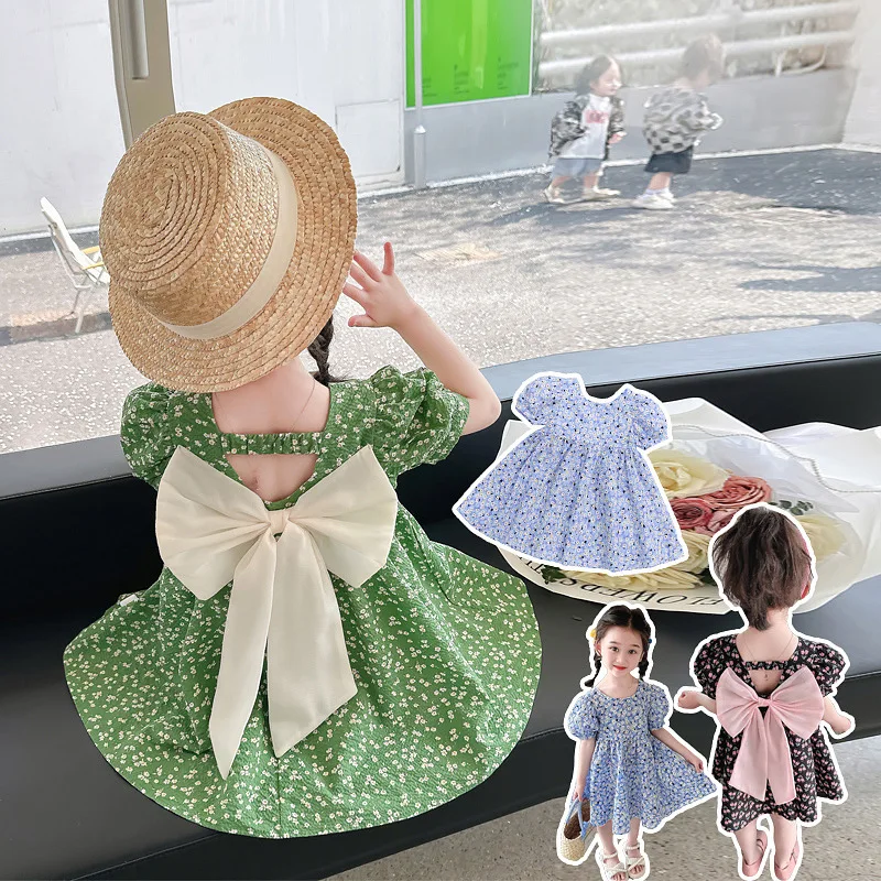 Girls' Dress Summer New Baby Fashionable Floral Bow Skirt Children's Clothing Fashionable Princess Dress
Girls' Dress Summer New Baby Fashionable Floral Bow Skirt Children's Clothing Fashionable Princess Dress