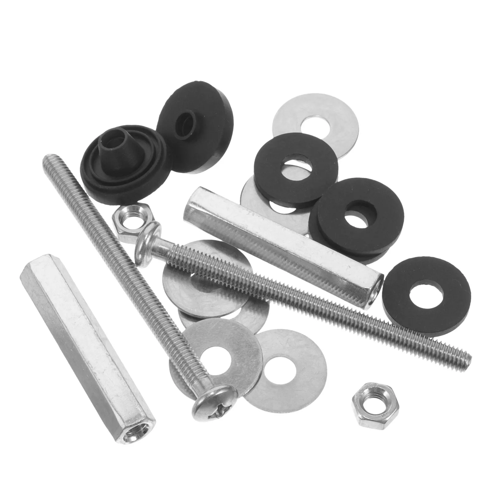 1Pair Stainless Steel Toilet Tank Bolts and Nuts with Ring Seal Gasket for Proof Fixing Compatible with Most Toilet
1Pair Stainless Steel Toilet Tank Bolts and Nuts with Ring Seal Gasket for Proof Fixing Compatible with Most Toilet