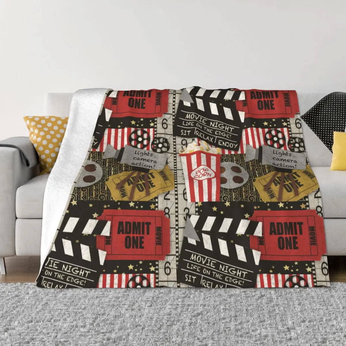 Vintage Movie Production Film Blankets Retro Cinema Theater Tickets Flannel Throw Blanket for Chair Covering Sofa All Season
Vintage Movie Production Film Blankets Retro Cinema Theater Tickets Flannel Throw Blanket for Chair Covering Sofa All Season