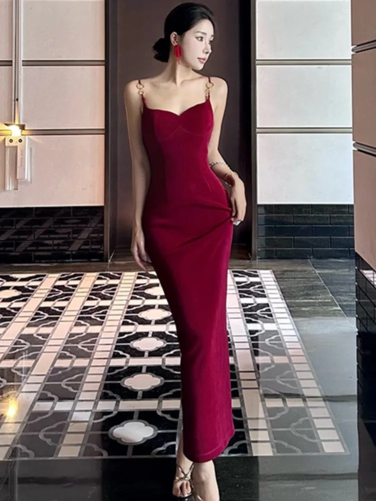 Summer Spring Sexy Spaghetti Strap Womens Dresses French Elegant Sleeveless Bodycon Evening Party Dress Female Casual Vestidos
Summer Spring Sexy Spaghetti Strap Womens Dresses French Elegant Sleeveless Bodycon Evening Party Dress Female Casual Vestidos