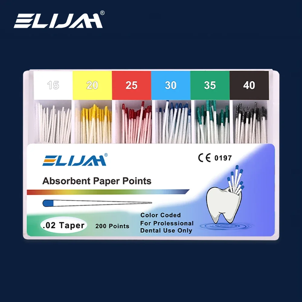 ELIJAH 160/100Pcs Dental Root Cancel Absorbent Paper Points Sterile Mixed Size Endodontics Cotton Fiber Tips Dentistry Materials
ELIJAH 160/100Pcs Dental Root Cancel Absorbent Paper Points Sterile Mixed Size Endodontics Cotton Fiber Tips Dentistry Materials