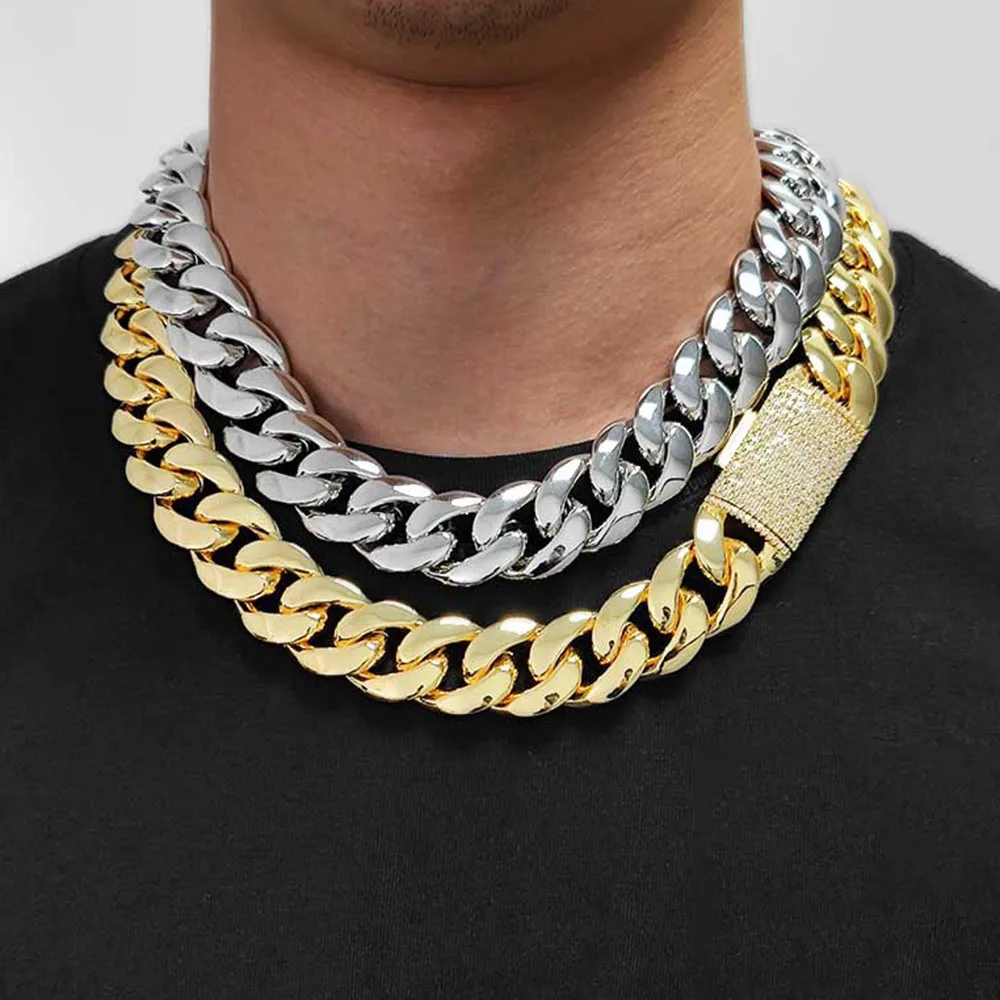 ESKEEM 8/10/12/14/22MM Heavy Miami Cuban Chain 18K Gold Plated Brass Necklace Diamond Cut Clasp Hip Hop Jewelry
ESKEEM 8/10/12/14/22MM Heavy Miami Cuban Chain 18K Gold Plated Brass Necklace Diamond Cut Clasp Hip Hop Jewelry