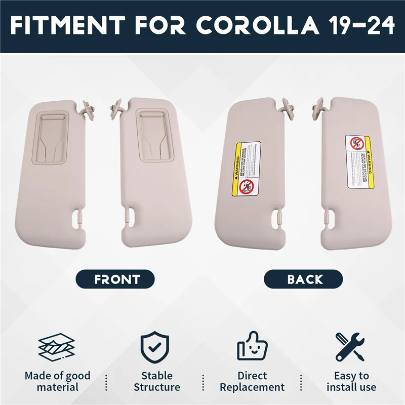 Car Sunshield Sunvisor Interior Sun Visor For Toyota Corolla 2019-2024 74320-02F50-B0 74310-02F50-B0
Car Sunshield Sunvisor Interior Sun Visor For Toyota Corolla 2019-2024 74320-02F50-B0 74310-02F50-B0