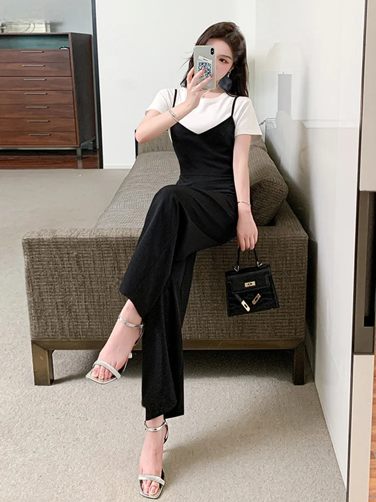 Летний женский комбинезон с драпированными бретелями, широкими штанинами, эффектом похудения, повседневный, с высокой талией, на молнии, однотонный
Летний женский комбинезон с драпированными бретелями, широкими штанинами, эффектом похудения, повседневный, с высокой талией, на молнии, однотонный