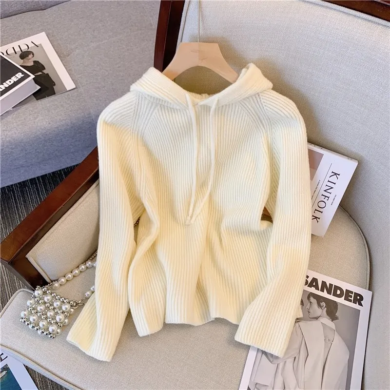 Vintage Y2K Hooded Sweaters Women Autumn Winter Lantern Sleeve Top Knitted Hoodies Cropped Pullover
Vintage Y2K Hooded Sweaters Women Autumn Winter Lantern Sleeve Top Knitted Hoodies Cropped Pullover