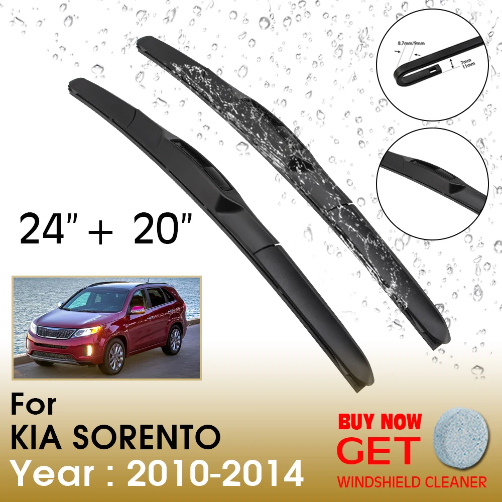 Щетка стеклоочистителя для KIA SORENTO, стеклоочистители для лобового стекла, 24 дюйма + 20 дюймов, 2010-2014, аксессуары
Щетка стеклоочистителя для KIA SORENTO, стеклоочистители для лобового стекла, 24 дюйма + 20 дюймов, 2010-2014, аксессуары