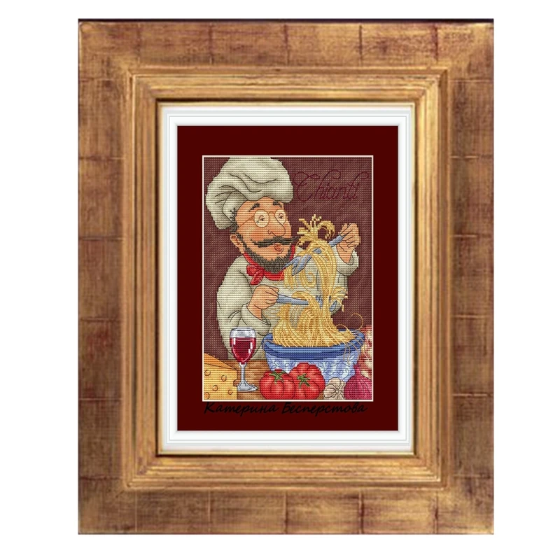 Chef Series Tomato Pasta Cross-stitch Set, Hand Embroidery Material Pack, Chinese embroidery
Chef Series Tomato Pasta Cross-stitch Set, Hand Embroidery Material Pack, Chinese embroidery