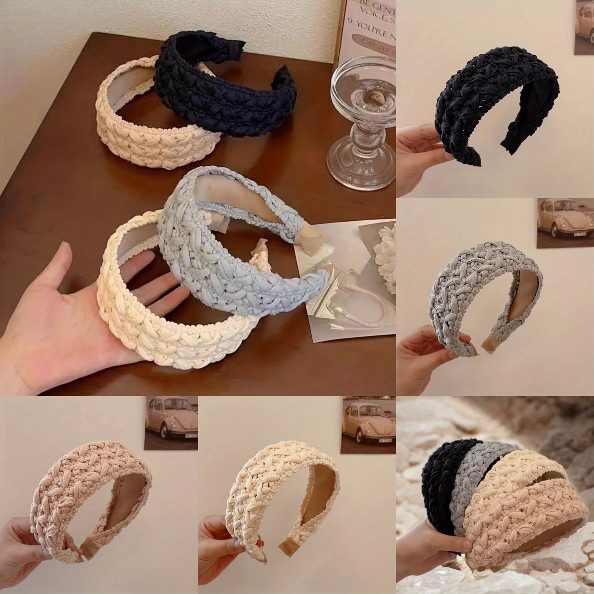 Плетеная широкая повязка на голову, элегантный французский дизайн, высокая корона, нескользящая для женщин и девочек, аксессуары для волос для банкетов и поездок на работу, головные уборы
Плетеная широкая повязка на голову, элегантный французский дизайн, высокая корона, нескользящая для женщин и девочек, аксессуары для волос для банкетов и поездок на работу, головные уборы