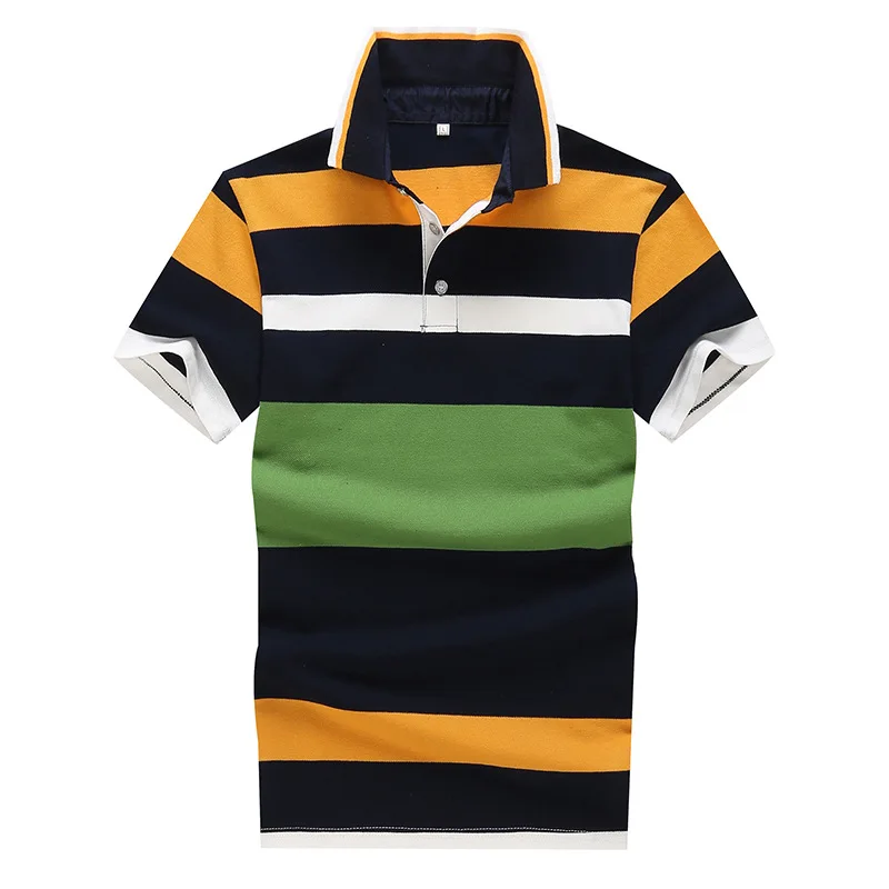 Summer New Men's Collared Striped Short Sleeve T-Shirt Pure Cotton Fashionable Slim Fit Youth Business Casual Short T
Summer New Men's Collared Striped Short Sleeve T-Shirt Pure Cotton Fashionable Slim Fit Youth Business Casual Short T