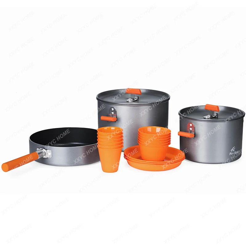 Outdoor Stove Camping Cookware Full Set Kettle Pot Set Feast 6-Person Set Portable Camping Pot Set
Outdoor Stove Camping Cookware Full Set Kettle Pot Set Feast 6-Person Set Portable Camping Pot Set