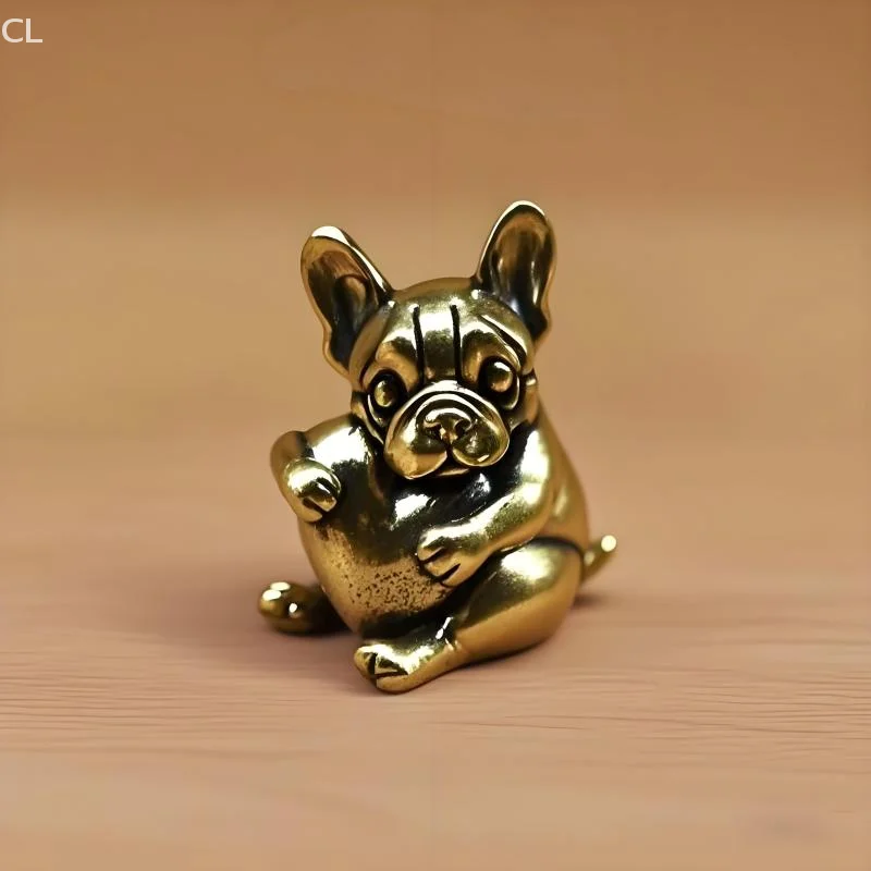 Vintage Brass Dogs Ornament Solid Copper Pug Figurines Feng Shui Collection Statues Desktop Tea Pet Home Decor
Vintage Brass Dogs Ornament Solid Copper Pug Figurines Feng Shui Collection Statues Desktop Tea Pet Home Decor