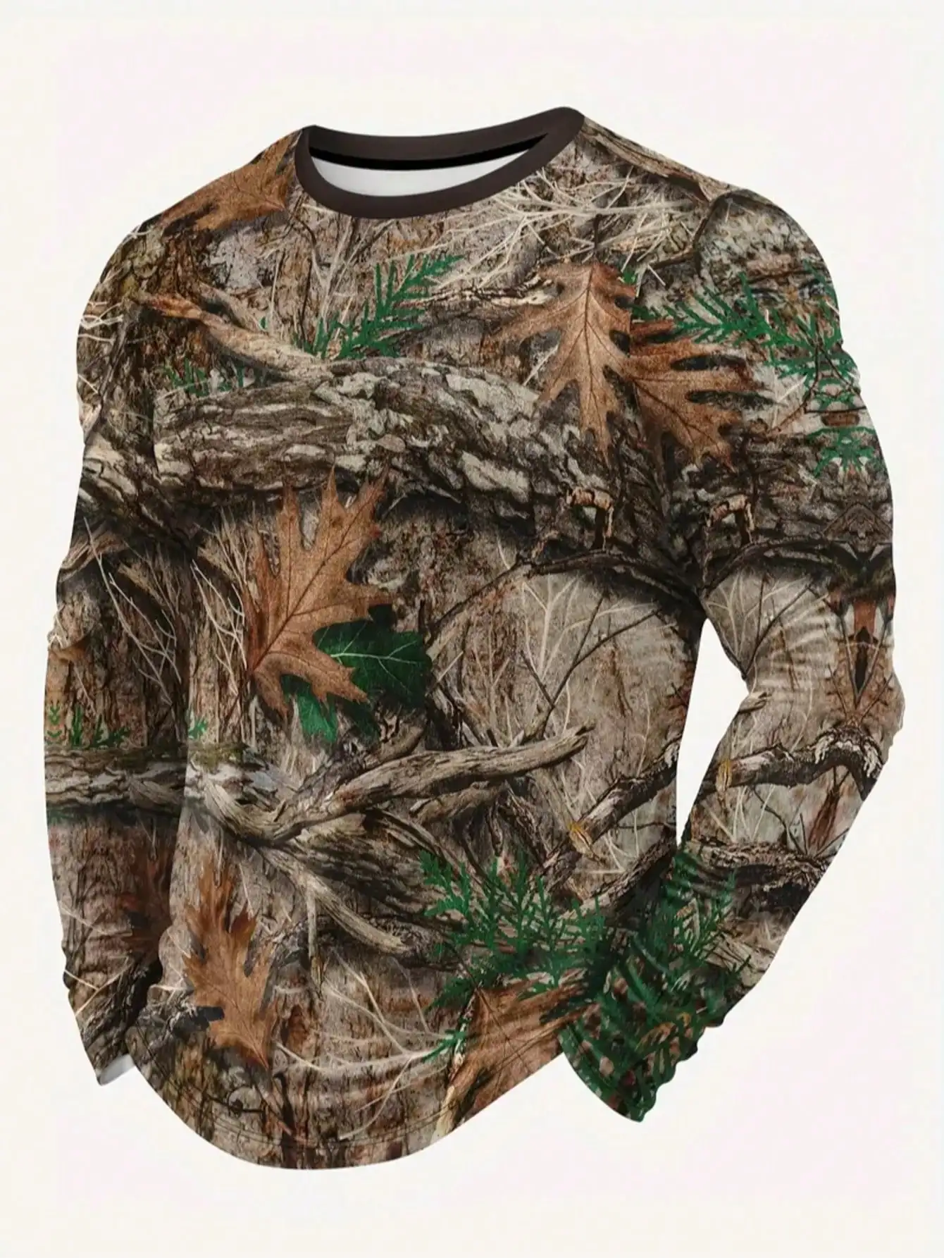 3D Camouflage Leaf Branch Print Long Sleeve Crew Neck Tee For Men Outdoor Sport
3D Camouflage Leaf Branch Print Long Sleeve Crew Neck Tee For Men Outdoor Sport