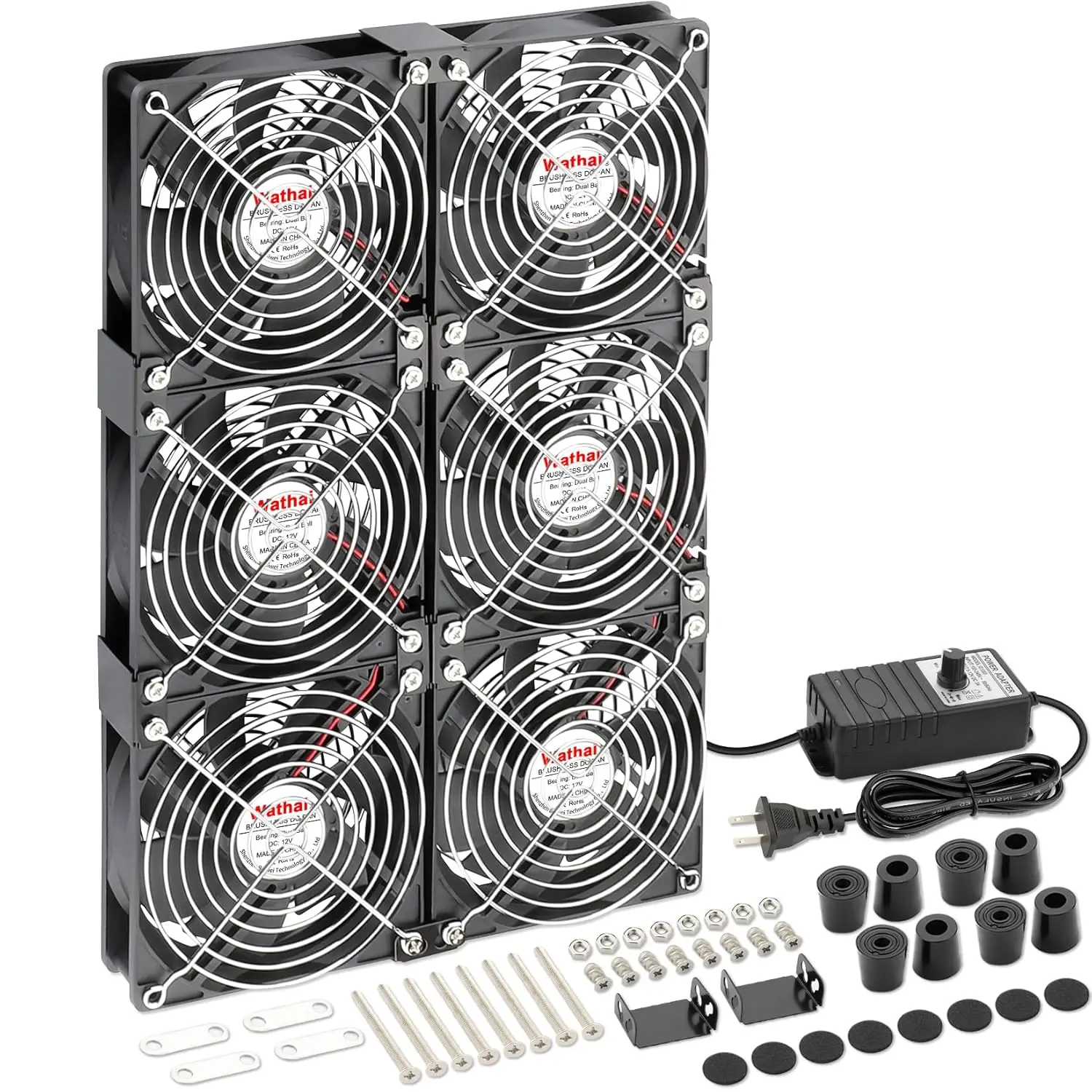 120mm 6-Pack Box Fan with Speed Controller for Server Rack, Greenhouse, Basement Exhaust
120mm 6-Pack Box Fan with Speed Controller for Server Rack, Greenhouse, Basement Exhaust