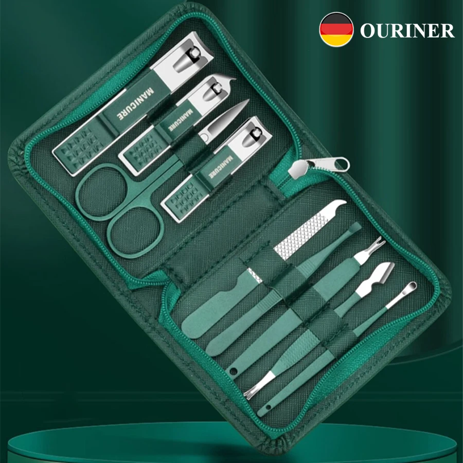 Green 9 Pcs Manicure Set With Leather Case Professional Foot And Face Care Tool Kits Stainless Steel Nail Clipper Sets Gift
Green 9 Pcs Manicure Set With Leather Case Professional Foot And Face Care Tool Kits Stainless Steel Nail Clipper Sets Gift