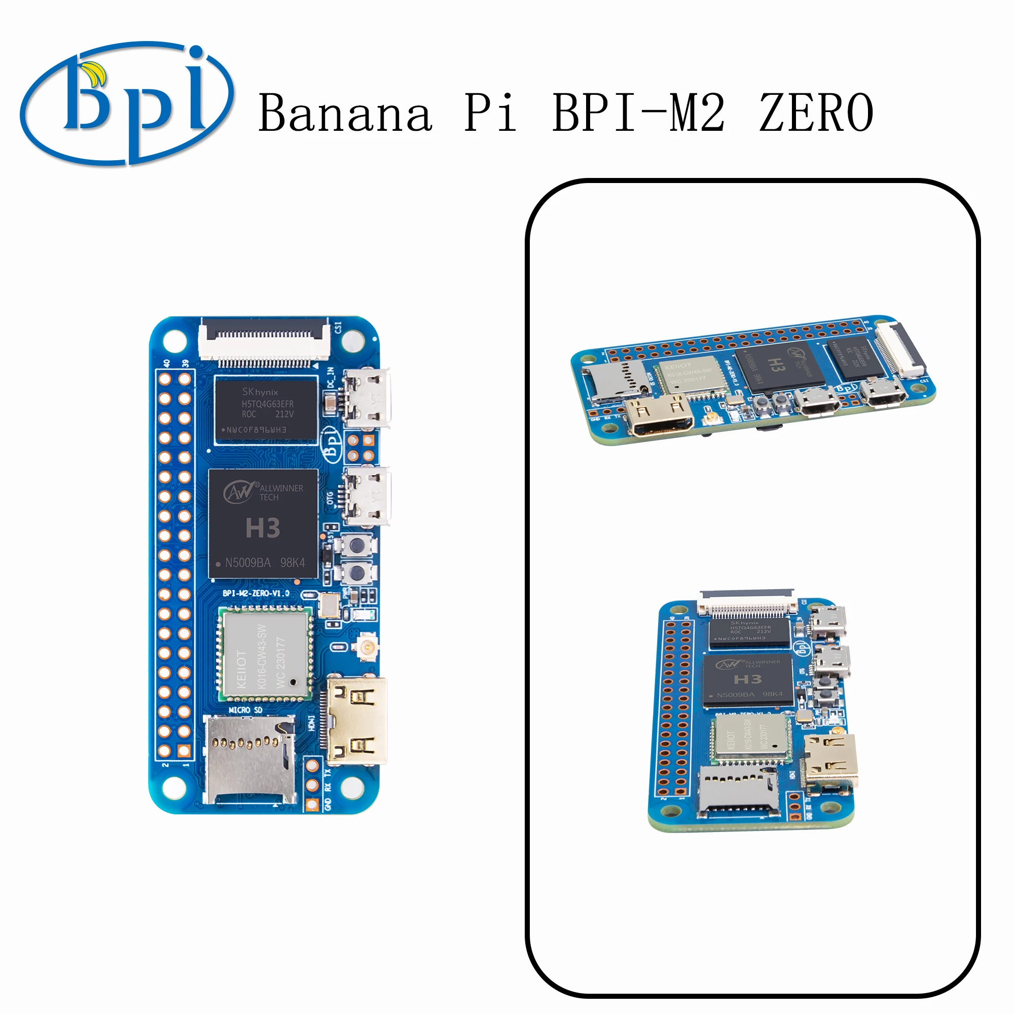 Banana Pi Pc Mini Board Computer BPi-M2 Zero Allwinner H3 512MB DDR3 Opensource board for DIY/IoT/Laboratory/School Learning
Banana Pi Pc Mini Board Computer BPi-M2 Zero Allwinner H3 512MB DDR3 Opensource board for DIY/IoT/Laboratory/School Learning