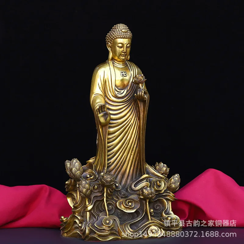38cm Brass Shakyamuni Buddha Lotus Tathagata Bronze Statue Pure Copper Home Living Room Decoration Office Shop Ornament
38cm Brass Shakyamuni Buddha Lotus Tathagata Bronze Statue Pure Copper Home Living Room Decoration Office Shop Ornament