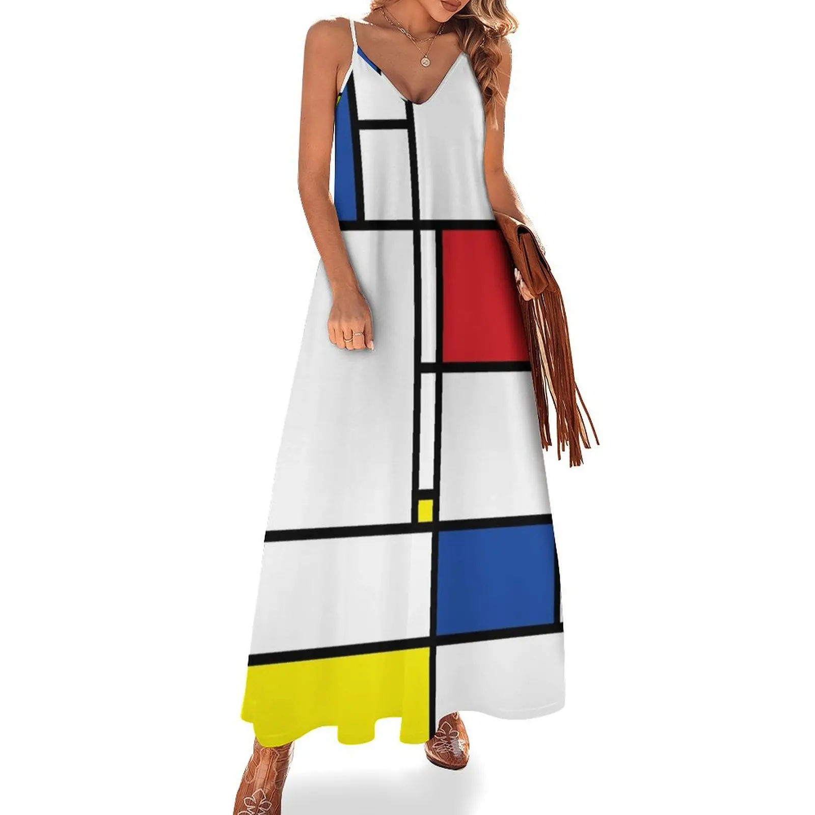 Mondrian Minimalist De Stijl Modern Art I.I fatfatin Sleeveless Dress Long veiled dresses womens dress dress summer
Mondrian Minimalist De Stijl Modern Art I.I fatfatin Sleeveless Dress Long veiled dresses womens dress dress summer