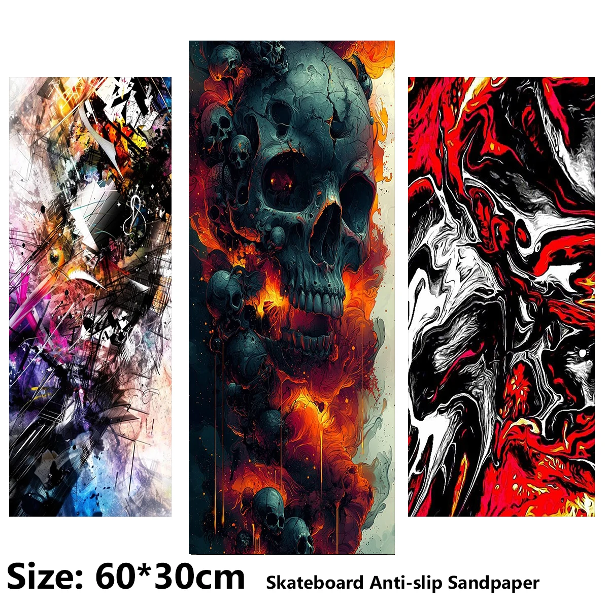 Electric Scooter Anti-slip Sticker Sandpaper Skateboard GripTape Sheet 60*30cm Nebula Fluid Skull Pattern
Electric Scooter Anti-slip Sticker Sandpaper Skateboard GripTape Sheet 60*30cm Nebula Fluid Skull Pattern
