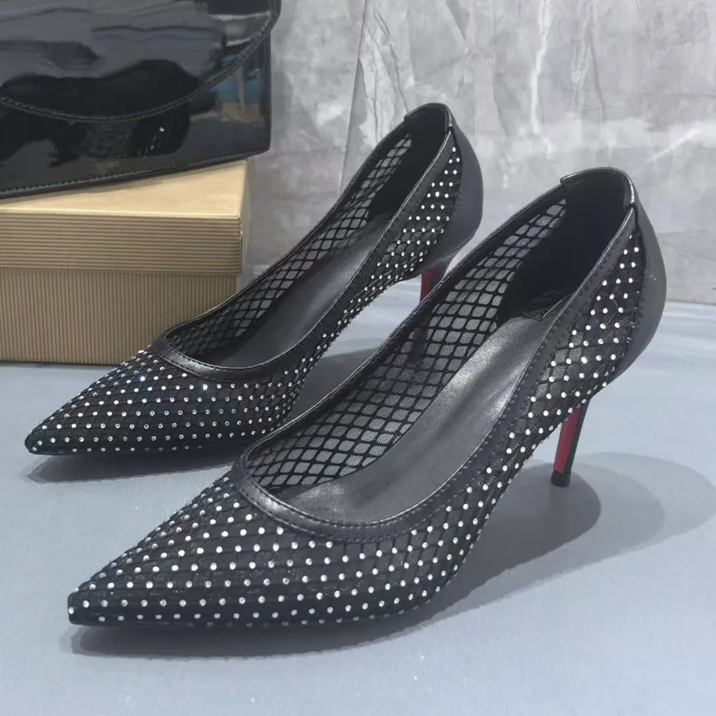 Black Mesh Rhinestone High Heels Pointed Toe Sexy Hot High Heels Pumps Fashionable Casual Temperament Large Size Women's Shoes
Black Mesh Rhinestone High Heels Pointed Toe Sexy Hot High Heels Pumps Fashionable Casual Temperament Large Size Women's Shoes