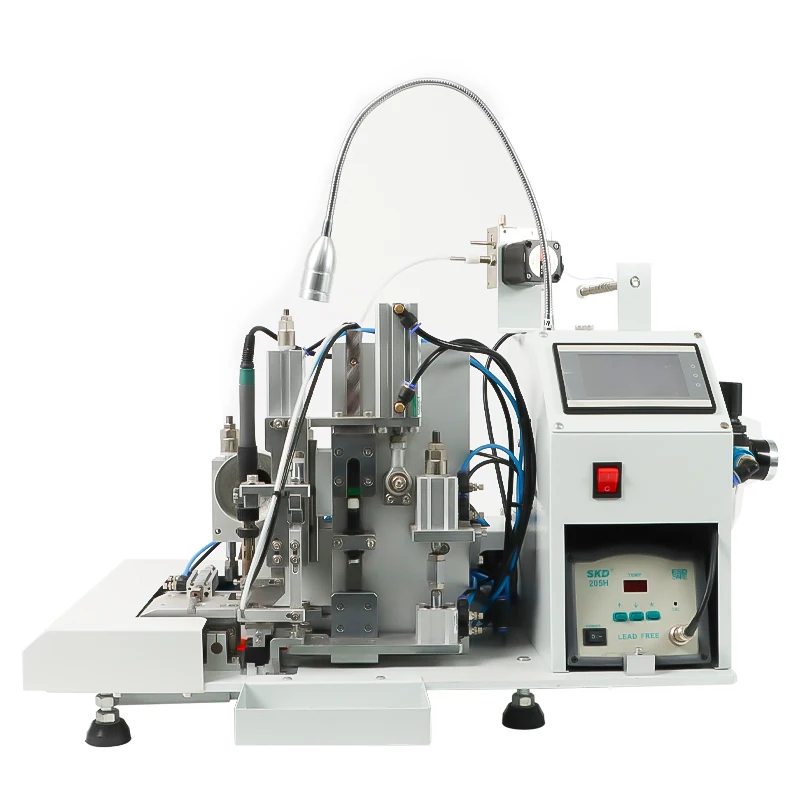 Latest Semi-Automatic USB Data Cable Making Equipment Used Soldering and Stripping Machine with PLC and Motor Core Components
Latest Semi-Automatic USB Data Cable Making Equipment Used Soldering and Stripping Machine with PLC and Motor Core Components