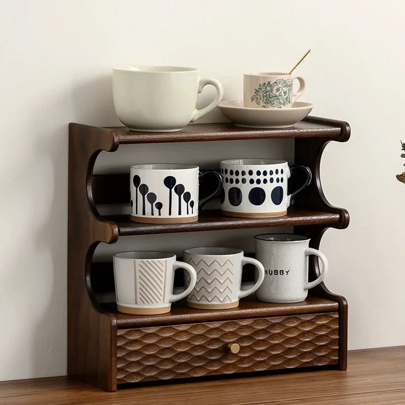 Walnut cup holder, desktop storage rack, water cup, tea cup, mug, coffee cup, tea set rack, storage rack.
Walnut cup holder, desktop storage rack, water cup, tea cup, mug, coffee cup, tea set rack, storage rack.