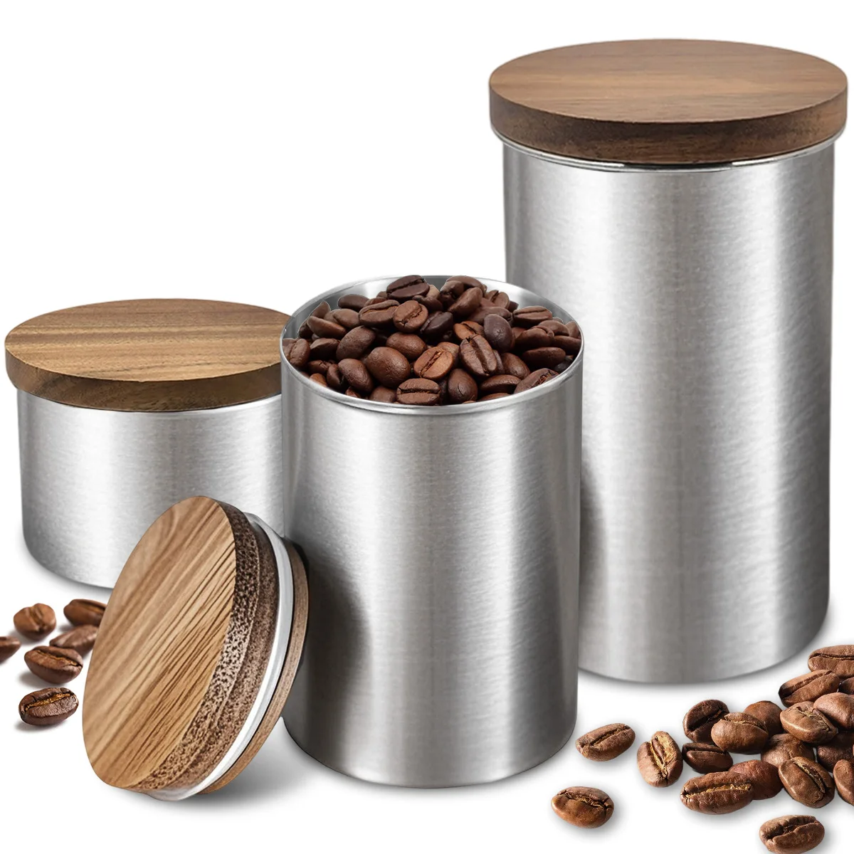 E2 1Pc Storage Jars with Airtight Lid Containers Kitchen Food Canisters with Acacia Wood Lids Coffee Beans/Sugar/Tea/Nuts Jars
E2 1Pc Storage Jars with Airtight Lid Containers Kitchen Food Canisters with Acacia Wood Lids Coffee Beans/Sugar/Tea/Nuts Jars