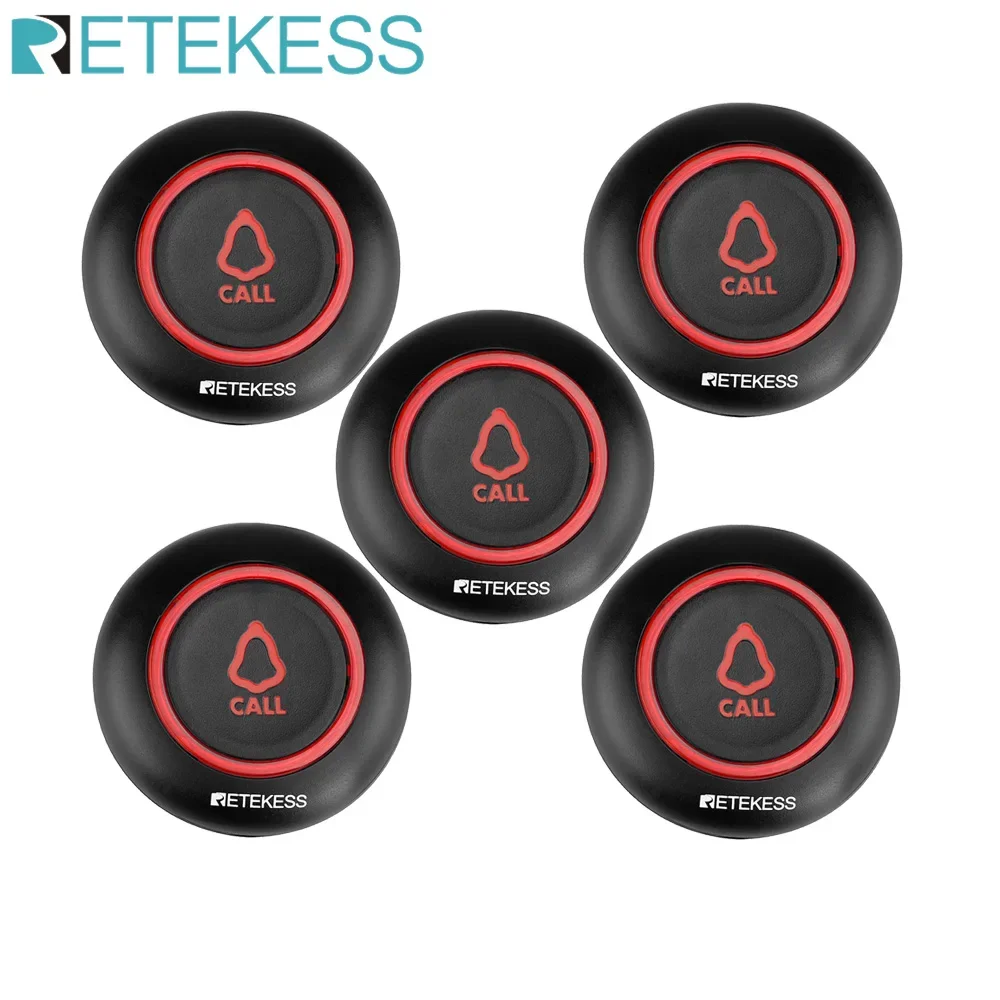 RETEKESS 5pcs TD019 Call Button Transmitter Wireless Pager 433.92MHz For Waiter Service Restaurant Cafe Hookah Clinic Bar Hotel
RETEKESS 5pcs TD019 Call Button Transmitter Wireless Pager 433.92MHz For Waiter Service Restaurant Cafe Hookah Clinic Bar Hotel