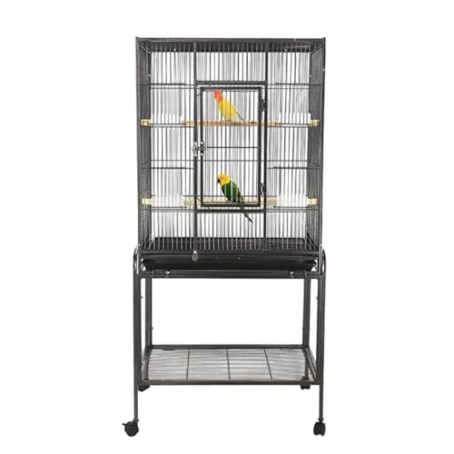 Large parrot flight bird cage for cockatiels African grey quaker lovebird canary budgie finch; wrought iron with wooden perches
Large parrot flight bird cage for cockatiels African grey quaker lovebird canary budgie finch; wrought iron with wooden perches