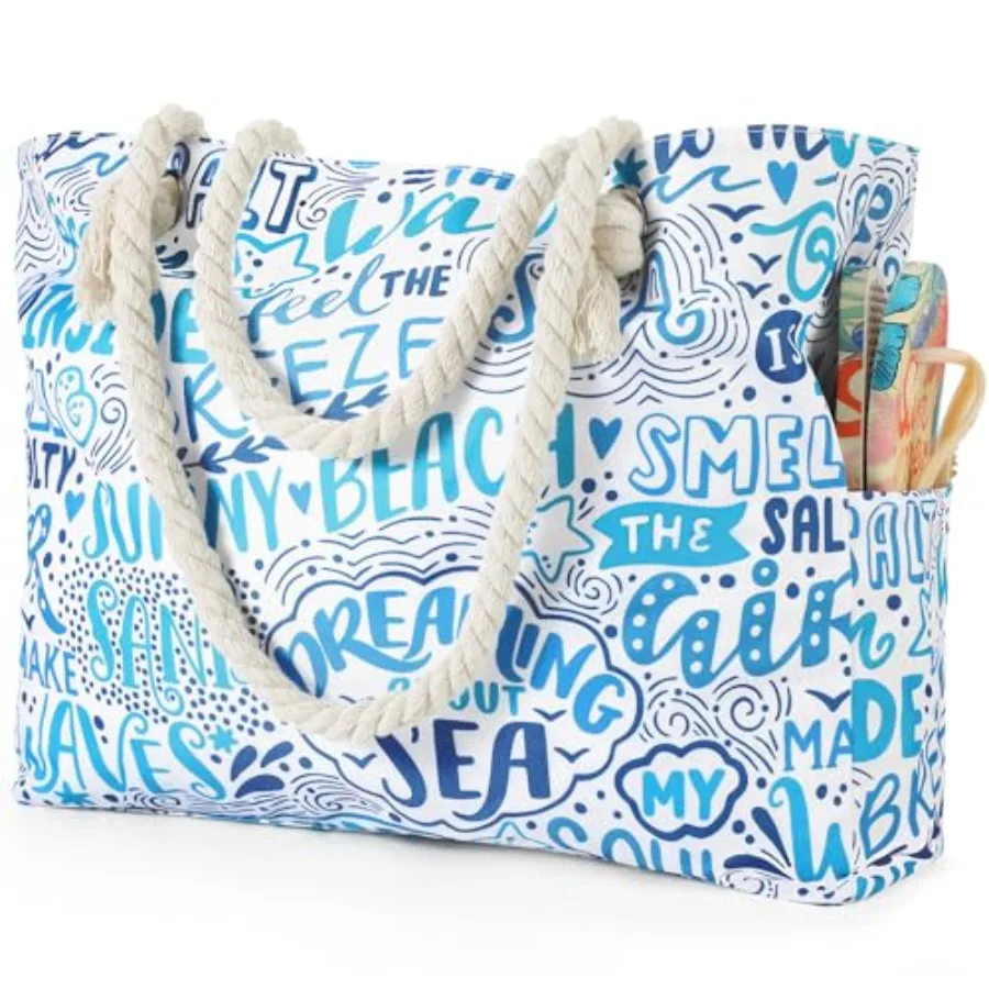 Tavaleu Beach Bags for Women - Large Beach Tote Bag, Women Sandproof Pool Bag for Pool Gym Grocery Travel
Tavaleu Beach Bags for Women - Large Beach Tote Bag, Women Sandproof Pool Bag for Pool Gym Grocery Travel