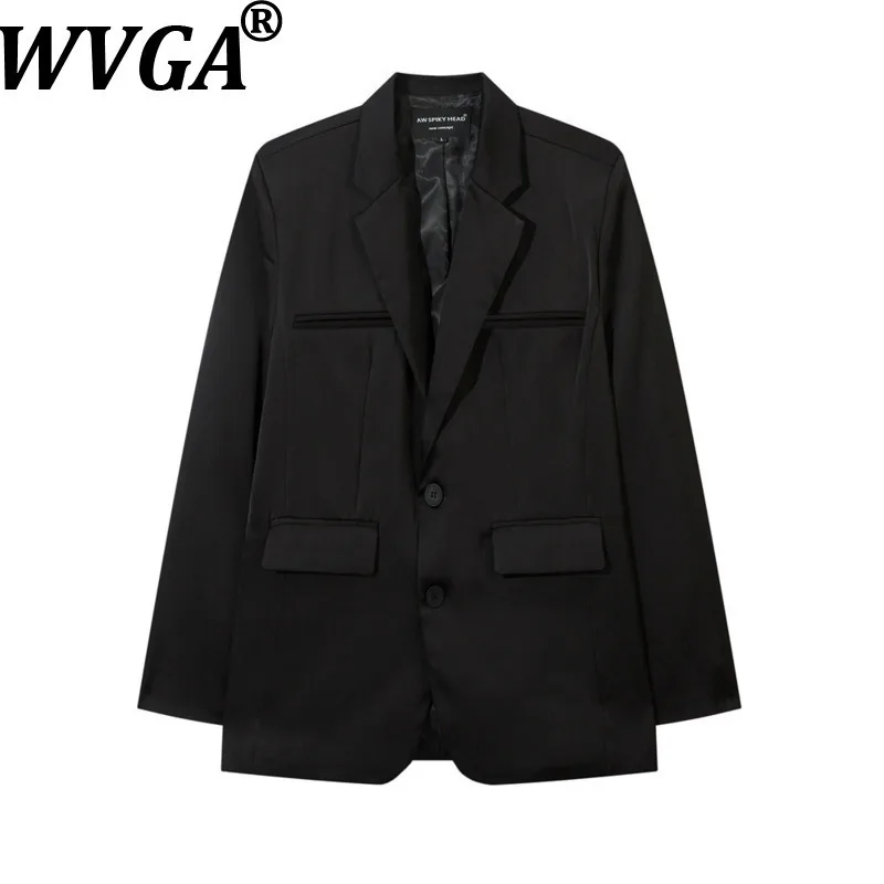 WVGA весна осень новый мужской прилив модный пиджак с отложным воротником и карманами нишевый шикарный повседневный пиджак с длинными рукавами Ins Y2K W13940 
WVGA весна осень новый мужской прилив модный пиджак с отложным воротником и карманами нишевый шикарный повседневный пиджак с длинными рукавами Ins Y2K W13940