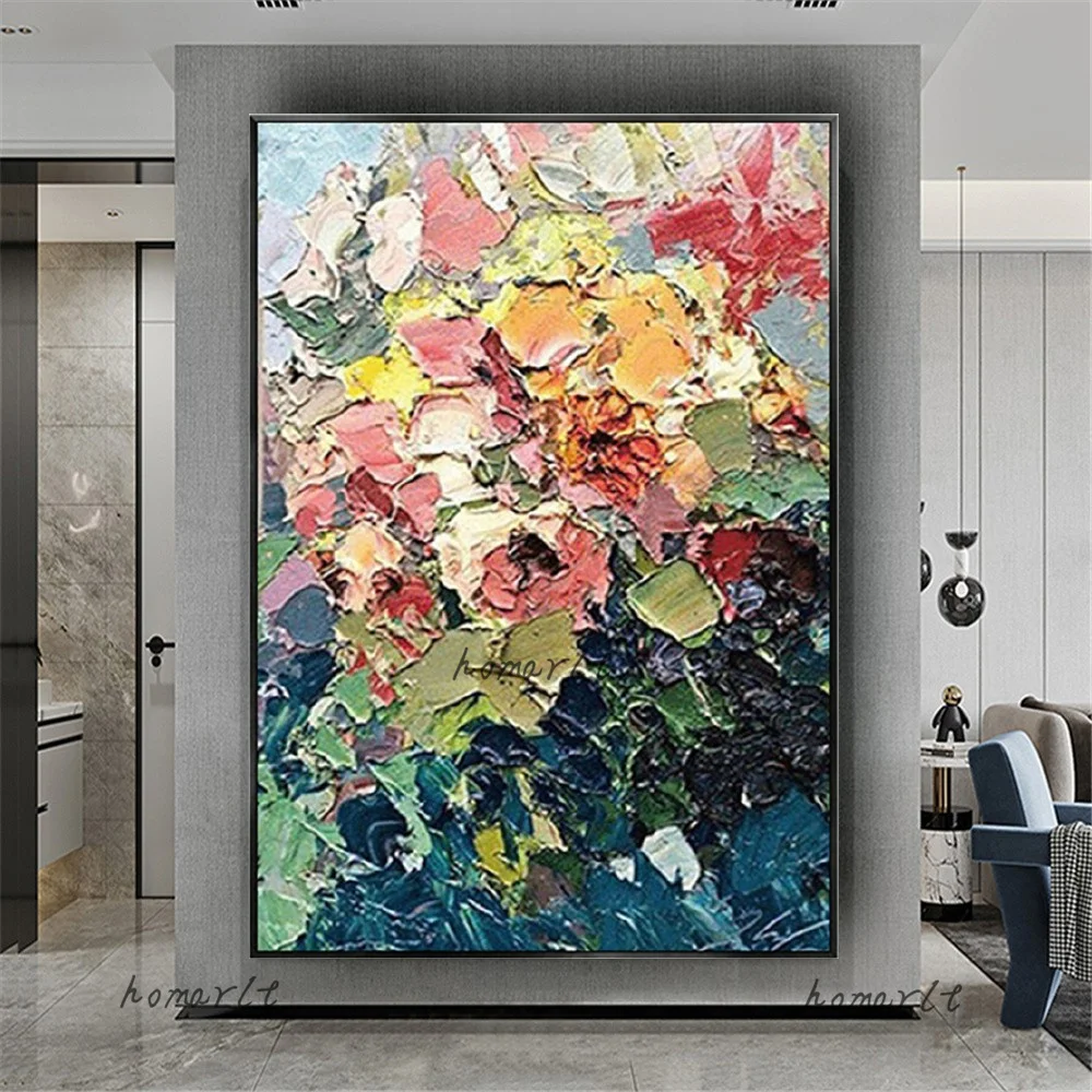 100% Handpainted Oil Paintings Colorful Flowers Abstract Canvas Picture Beautiful Wall Art For Living Room Hotel Knife Drawing
100% Handpainted Oil Paintings Colorful Flowers Abstract Canvas Picture Beautiful Wall Art For Living Room Hotel Knife Drawing