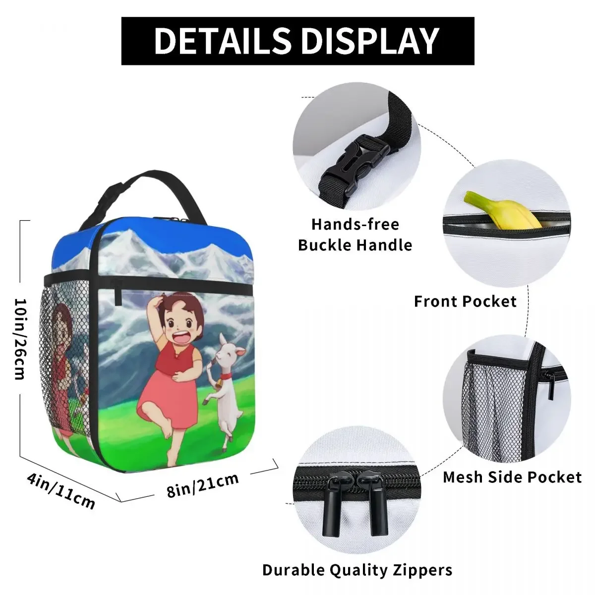 Heidi And Sheep The Girl Of The Alps Food Bag Portable Thermal Cooler Bento Box For Travel
Heidi And Sheep The Girl Of The Alps Food Bag Portable Thermal Cooler Bento Box For Travel