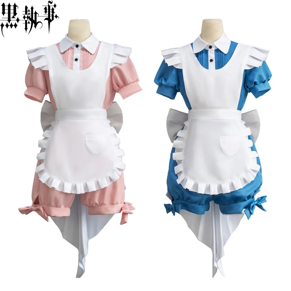 Black Butler Ciel Phantomhive Maid Outfit Cosplay Costume Blue Pink Bow Apron with Accessories Unisex Halloween Comic Con Outfit
Black Butler Ciel Phantomhive Maid Outfit Cosplay Costume Blue Pink Bow Apron with Accessories Unisex Halloween Comic Con Outfit