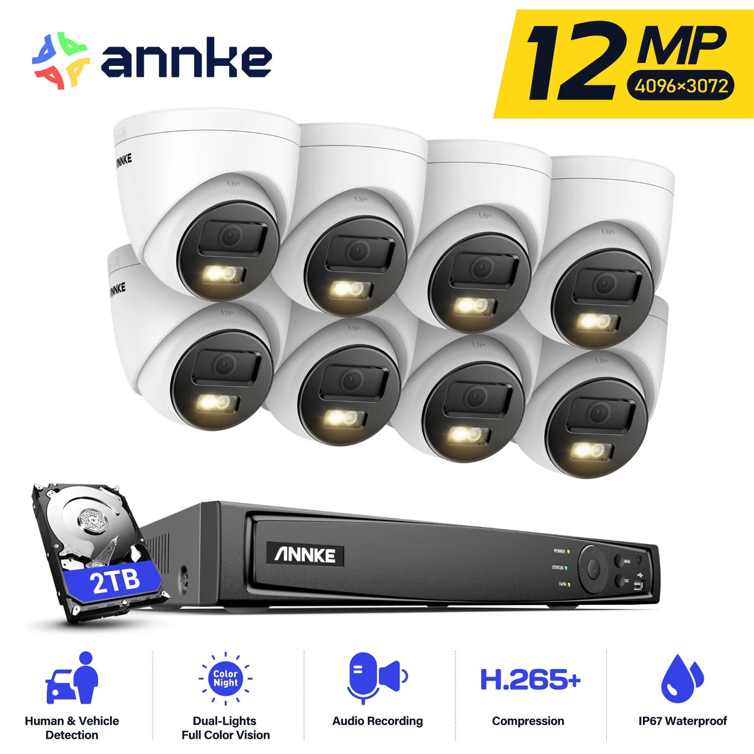 ANNKE 8CH NVR CCTV Surveillance Kit Night Vision Smart Dual Light POE Protection Security Camera Motion Detection Remote Monitor
ANNKE 8CH NVR CCTV Surveillance Kit Night Vision Smart Dual Light POE Protection Security Camera Motion Detection Remote Monitor