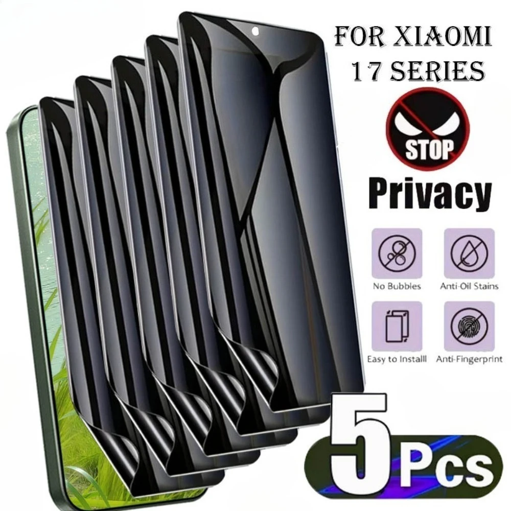 5Pcs Full Cover Privacy Hydrogel Film for Xiaomi 17 15 14 Ultra 17 15 14 13 12S 11 Pro 15T 14T 13T Anti-Scratch Screen Protector
5Pcs Full Cover Privacy Hydrogel Film for Xiaomi 17 15 14 Ultra 17 15 14 13 12S 11 Pro 15T 14T 13T Anti-Scratch Screen Protector