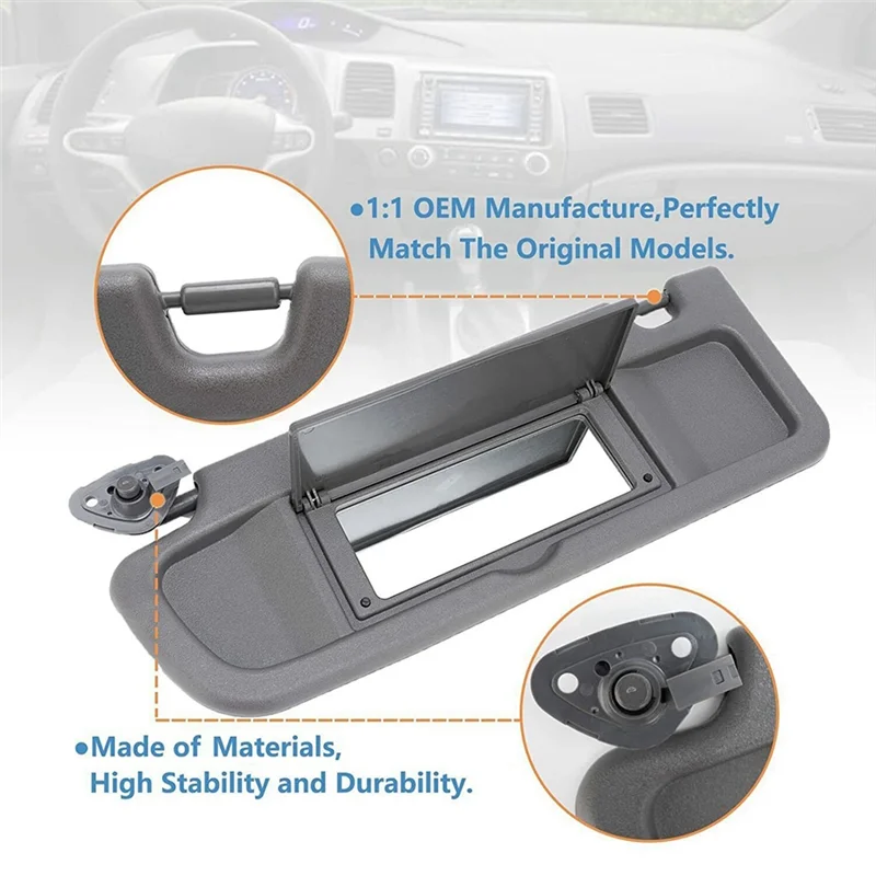 Car Front Sun Visor Without Light Front Left+Front Right For 2006-2011 Honda Civic Spare Parts 83230-SNA-A01ZA / 83280-SNA-A01ZA
Car Front Sun Visor Without Light Front Left+Front Right For 2006-2011 Honda Civic Spare Parts 83230-SNA-A01ZA / 83280-SNA-A01ZA