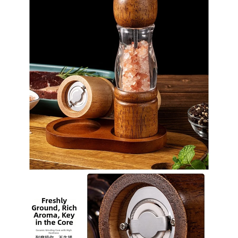 Деревянная прозрачная мельница для перца с регулируемой степенью помола, для соли и специй, для кухни
Деревянная прозрачная мельница для перца с регулируемой степенью помола, для соли и специй, для кухни