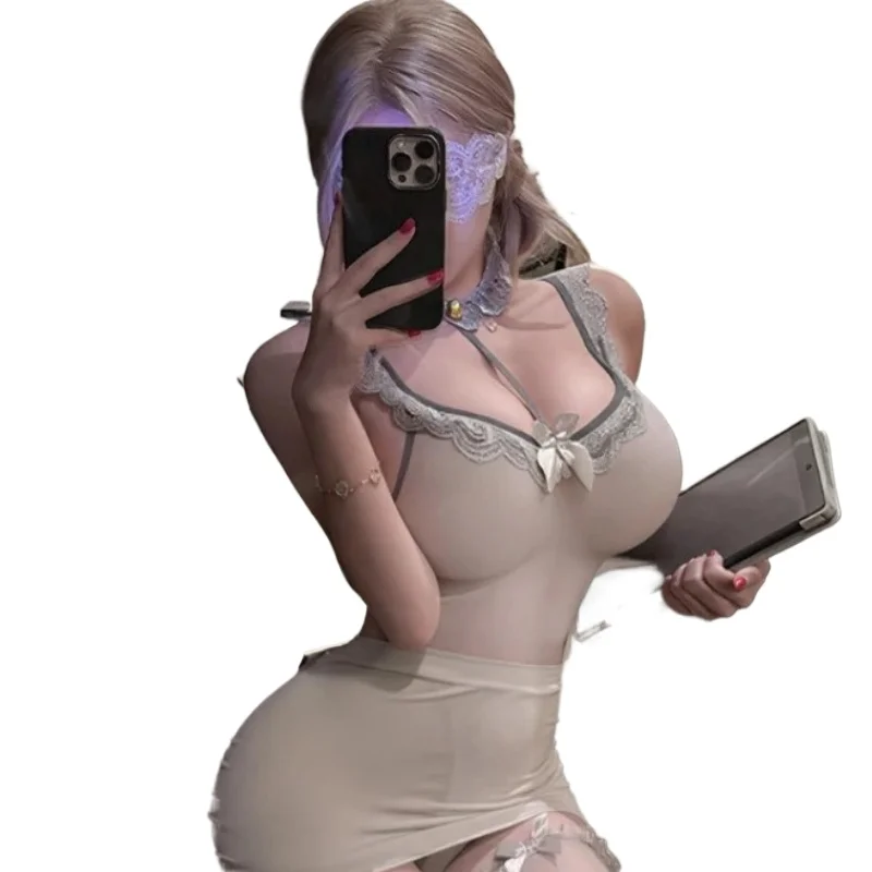 Sexy Cute Maid Cosplay See-through Bodysuit Wrap Hip Skirt Women Backless Lace Bow Jumpsuit Nightclub Servant Roleplay Costumes
Sexy Cute Maid Cosplay See-through Bodysuit Wrap Hip Skirt Women Backless Lace Bow Jumpsuit Nightclub Servant Roleplay Costumes