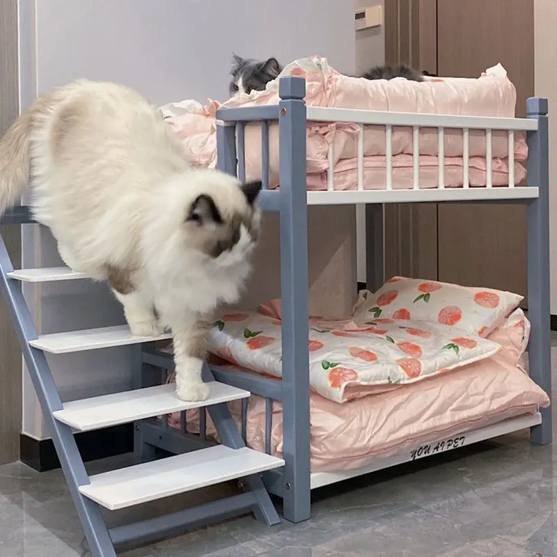 Dog bed Solid wood puppy cat bed Upper and lower bunk pet double high and low bed double
Dog bed Solid wood puppy cat bed Upper and lower bunk pet double high and low bed double