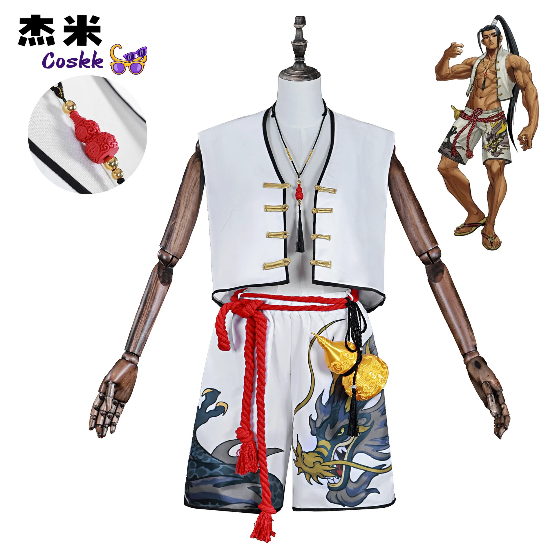 Street Fighter 6 Jamie Siu Cosplay Costumes Ethnic style short sleeve role-playing Jamie anime game animation clothing
Street Fighter 6 Jamie Siu Cosplay Costumes Ethnic style short sleeve role-playing Jamie anime game animation clothing