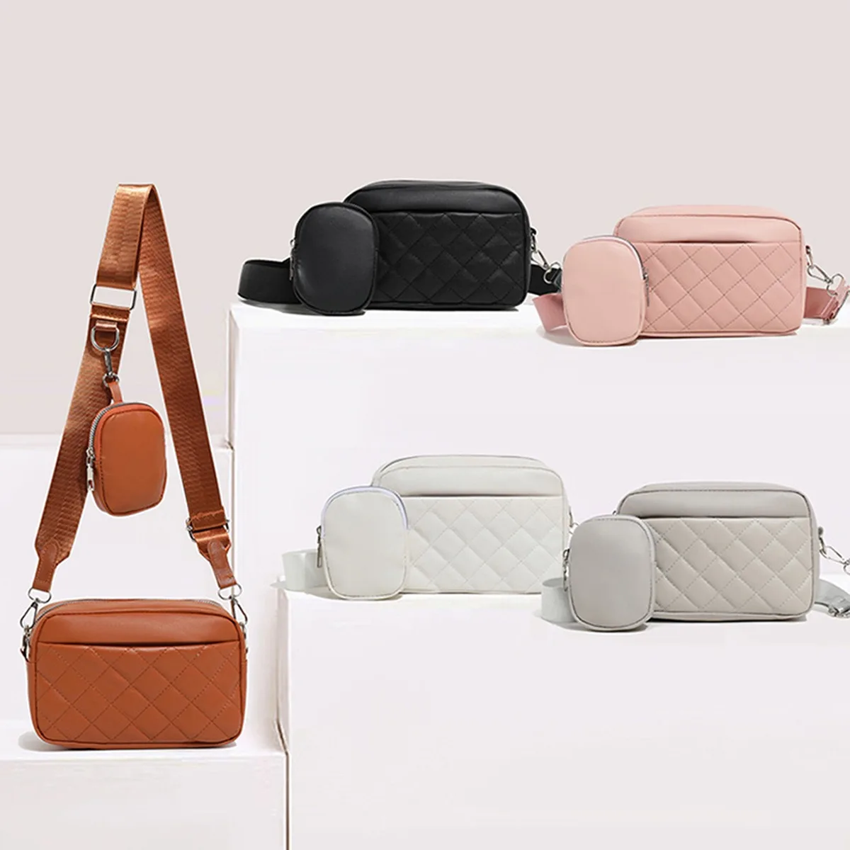 Women New Diamond Lattice Embroidery Son Mother Crossbody Camera Simple Fashion Female Mobile Phone Bag Purse
Women New Diamond Lattice Embroidery Son Mother Crossbody Camera Simple Fashion Female Mobile Phone Bag Purse