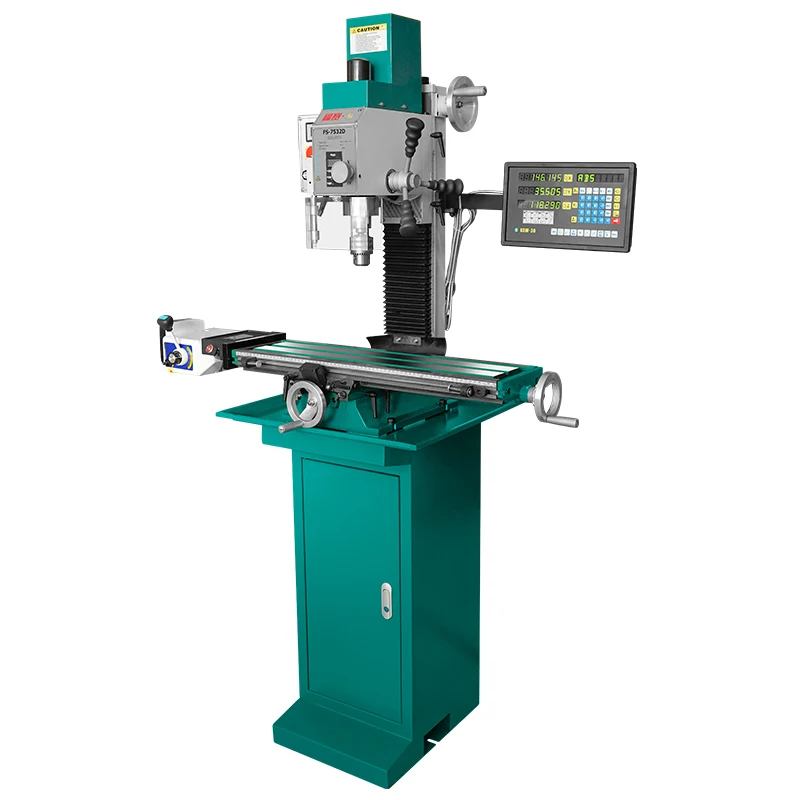 FS-7532D Conventional Automatic Variable Speed Digital Display Wood Metal Feed Drilling And Milling Vertical Machine