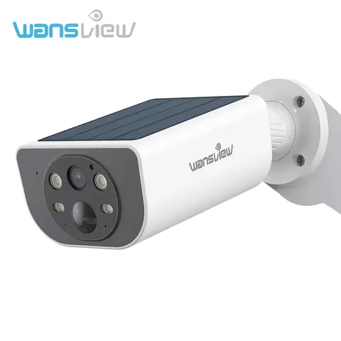 Wansview 2K Outdoor Wireless WIFI Camera 2.4G 3MP Battery Solar Security Camera Floodlight Color Night Vision Local Alarm