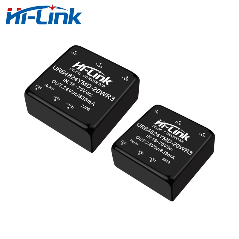 URB4824YMD-20WR3 Hi-Link DC-DC Converter 20W 48V to 24V 833mA Isolated Step-Down Power Module 2pcs Free Shipping 
URB4824YMD-20WR3 Hi-Link DC-DC Converter 20W 48V to 24V 833mA Isolated Step-Down Power Module 2pcs Free Shipping