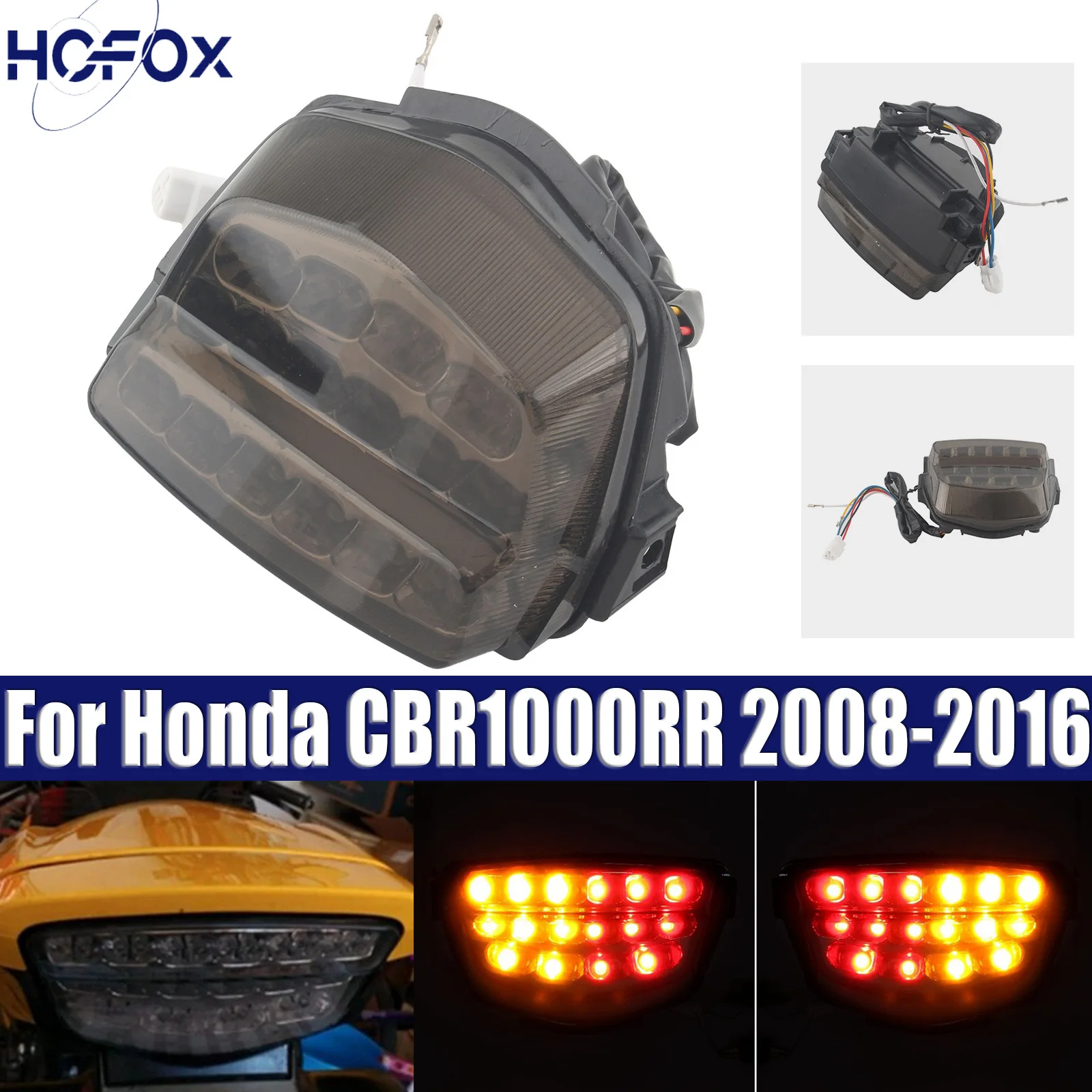 For Honda CBR1000RR 2008-2016 Taillight With Turn Signal
For Honda CBR1000RR 2008-2016 Taillight With Turn Signal