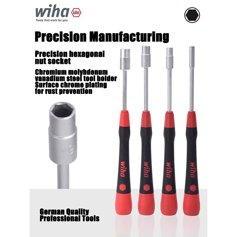 Wiha PicoFinesh precision socket screwdriver, precision hex nut socket, manual tool, maintenance tool, convenient to use
Wiha PicoFinesh precision socket screwdriver, precision hex nut socket, manual tool, maintenance tool, convenient to use