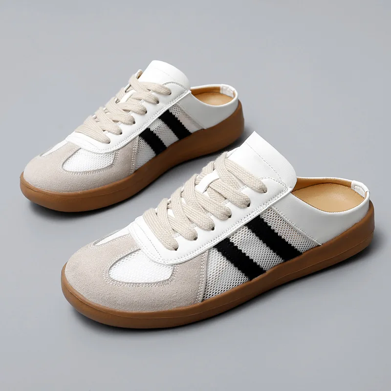 Summer Women Mules Shoes Sports Round Toe Flat Female Footwear Sneakers Clogs Platform Slip on Fashion Comfortable Half Slippers
Summer Women Mules Shoes Sports Round Toe Flat Female Footwear Sneakers Clogs Platform Slip on Fashion Comfortable Half Slippers