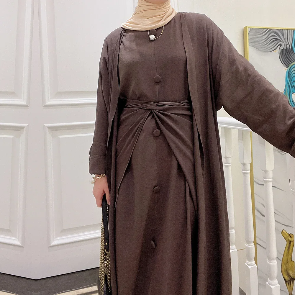 3 Piece Matching Muslim Sets Hijab Dress SolidColor Eid Abayas for Women Dubai Open Abaya Turkey Wrap Skirt African Islam Outfit
3 Piece Matching Muslim Sets Hijab Dress SolidColor Eid Abayas for Women Dubai Open Abaya Turkey Wrap Skirt African Islam Outfit