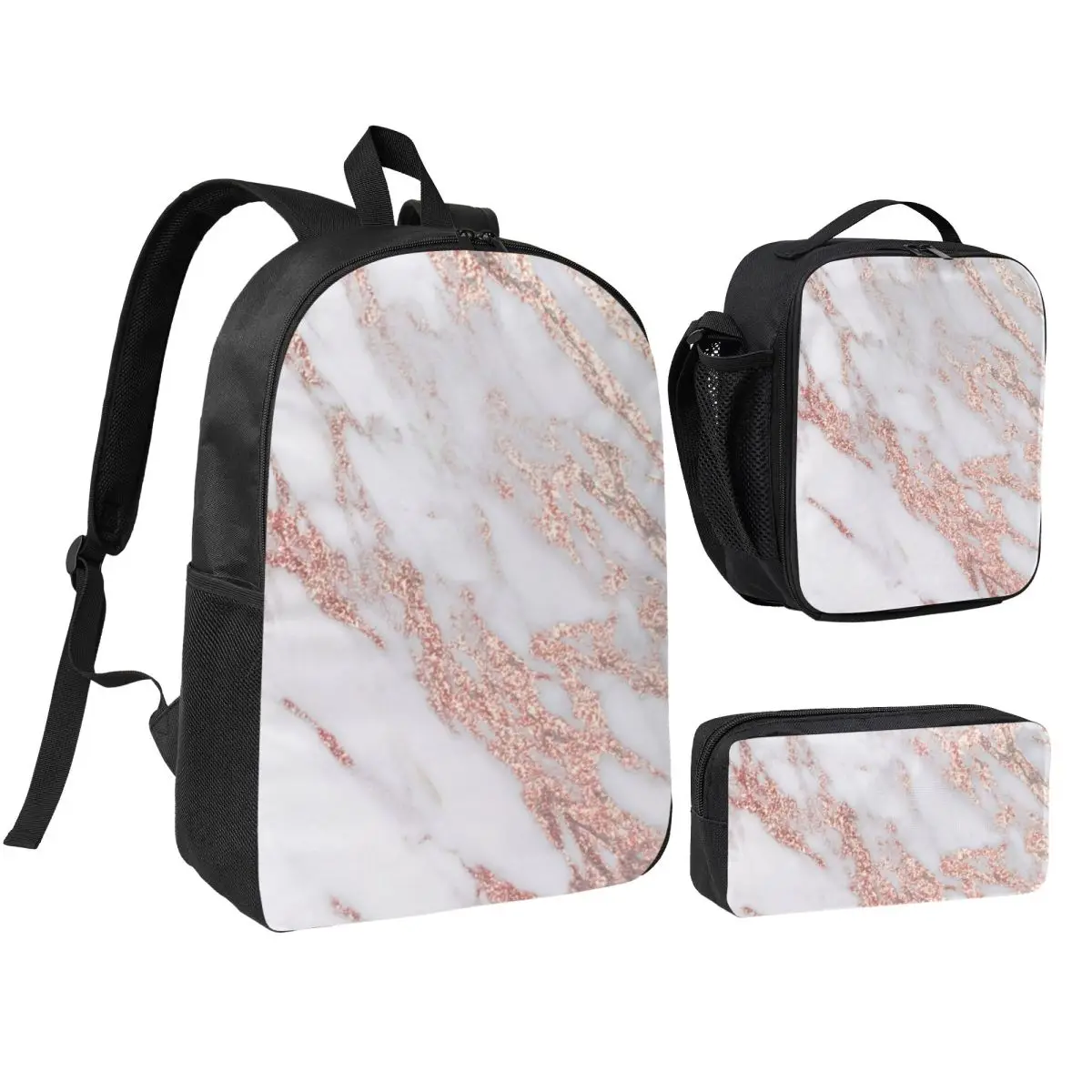 Black And Gold Glitter Pattern Backpack Boys Girls BookBag School Bag Computer Shoulder Bags 3ps Insulated Lunch Bag Pencil Case
Black And Gold Glitter Pattern Backpack Boys Girls BookBag School Bag Computer Shoulder Bags 3ps Insulated Lunch Bag Pencil Case